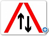 Sign-09: Two-way Traffic Straight Ahead 
